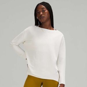 Lululemon Back In Action Long Sleeve - White Opal